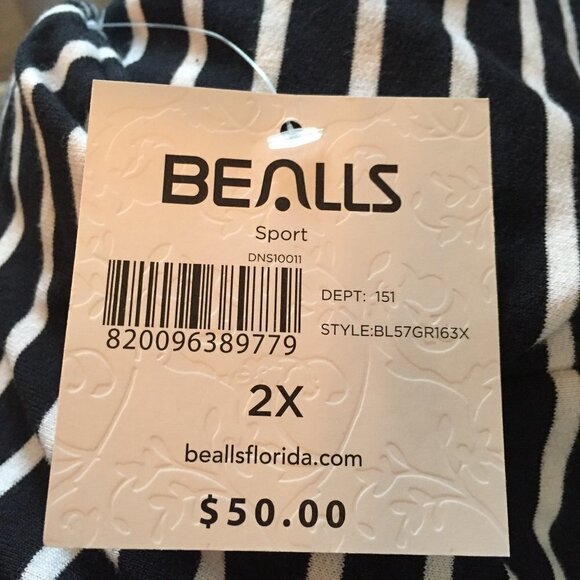 Coral Bay Stripe zip Jacket 2X NWT - Picture 7 of 7